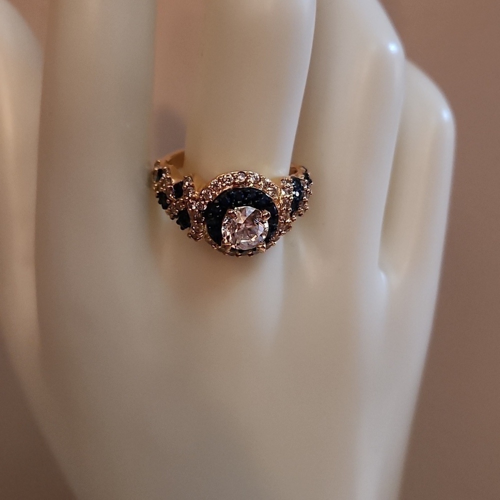 Bella Luce Ring Sapphire Diamond Simulant Lab Created Size 10